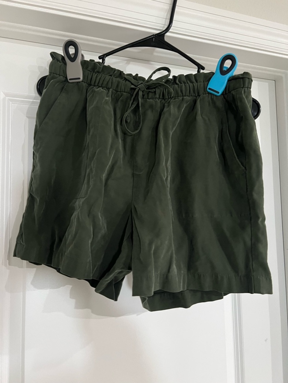 Old Navy Olive Drawstring High-Waist Shorts